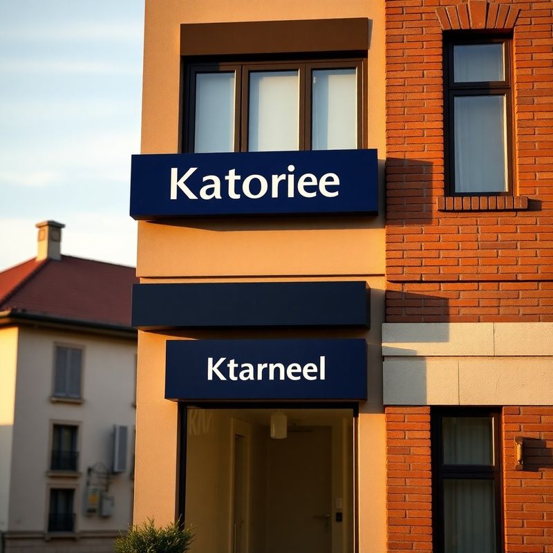 Fasada biurowca w Katowicach z indygo oznakowaniem